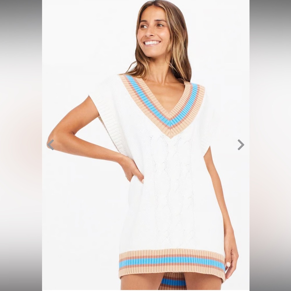 Brand New The Upside Dress- Size S & M- Color white and blue